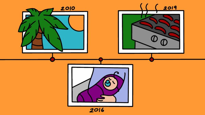 history timeline illustration